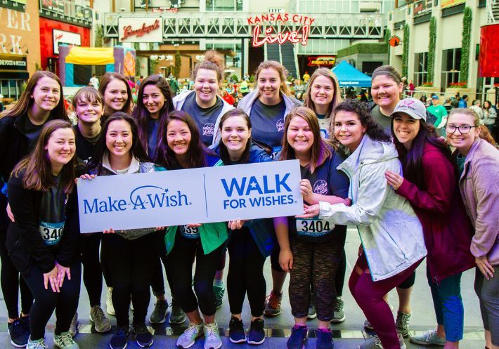 Photo of Live! Team Members who participated in the Make-A-Wish walk for wishes event